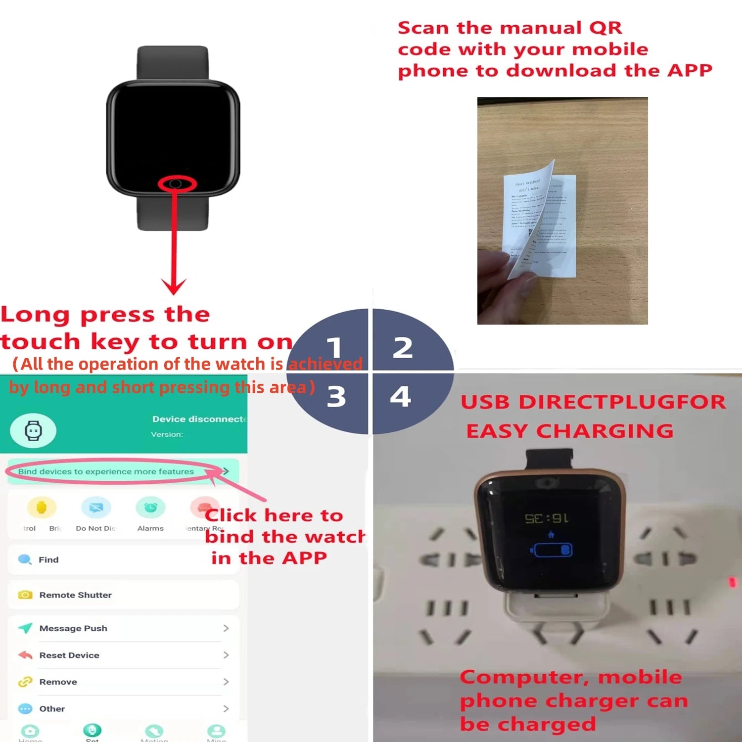 Bluetooth Smart Watch for Men and Women
