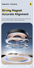 Essager Magnetic Wireless Charger with Holder – 15W Fast Charging for iPhone 17/16/15/14 Pro Max