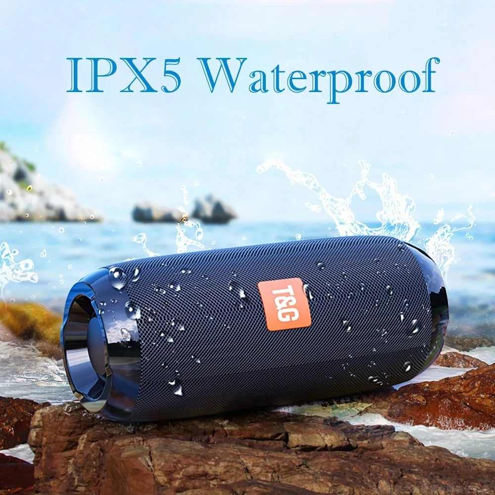 Portable Bluetooth Speaker with Powerful Bass – Wireless Stereo Sound, FM Radio, Hands-Free Calls