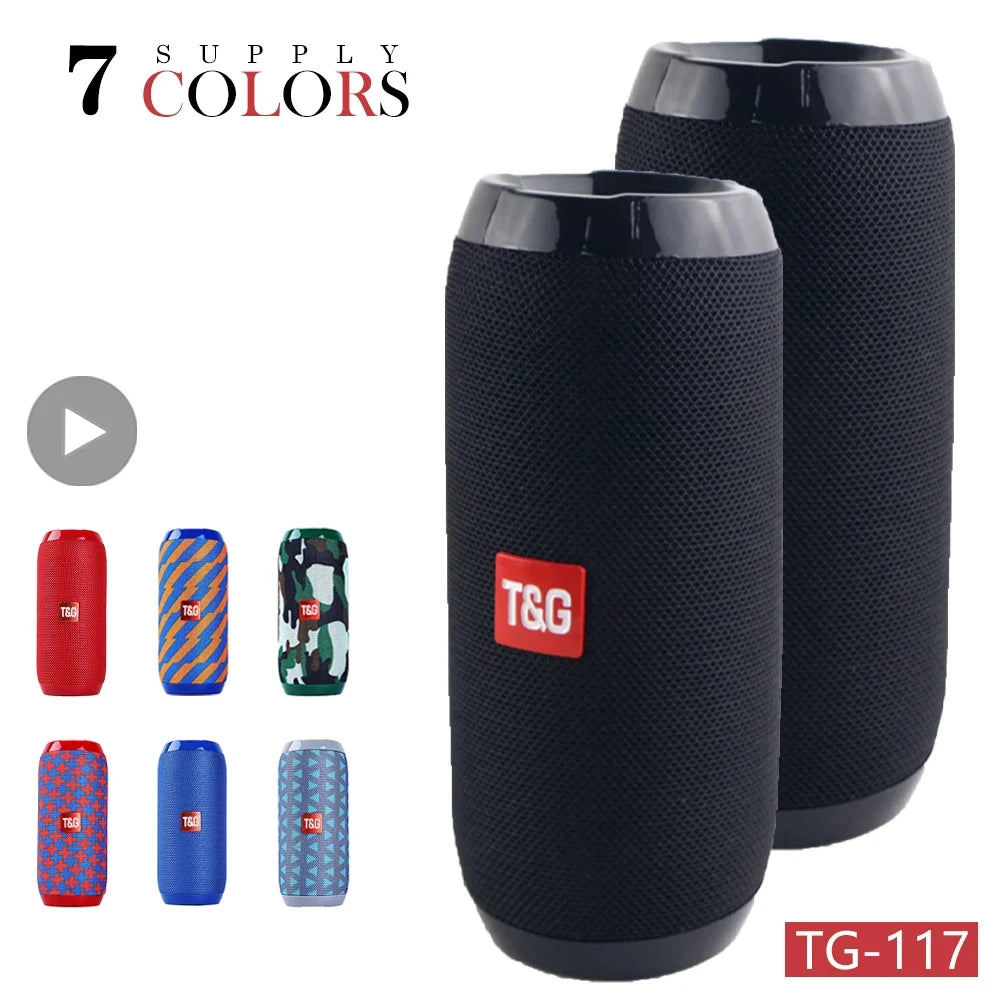 Portable Bluetooth Speaker with Powerful Bass – Wireless Stereo Sound, FM Radio, Hands-Free Calls
