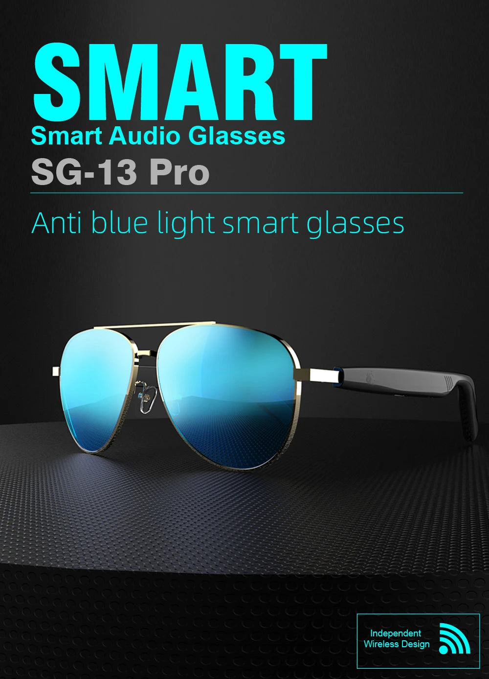 Versa– Bluetooth Earphones, UV Protection, Touch Control & Clear Visiontile facial features