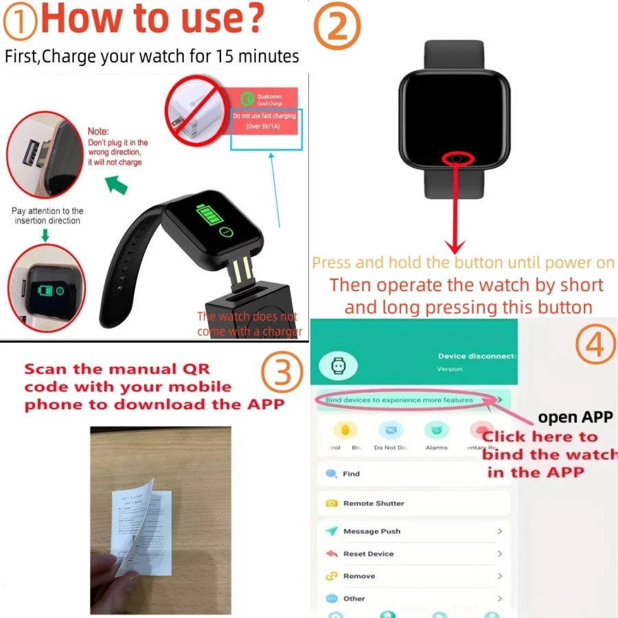 Bluetooth Smart Watch for Men and Women